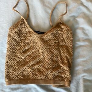 Brown Cropped Tank Top